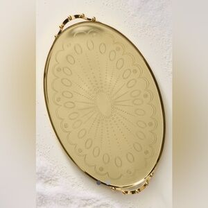 Anthropologie New York city ballet  Gold Oval gilded bar tray